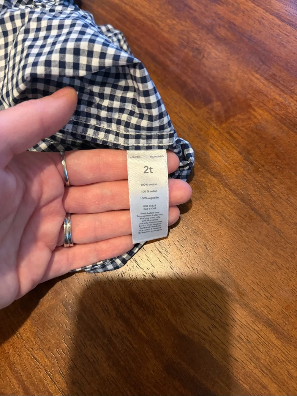 OshKosh Bgosh lightweight gingham